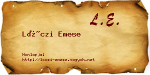 Lóczi Emese névjegykártya