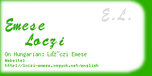 emese loczi business card