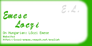 emese loczi business card